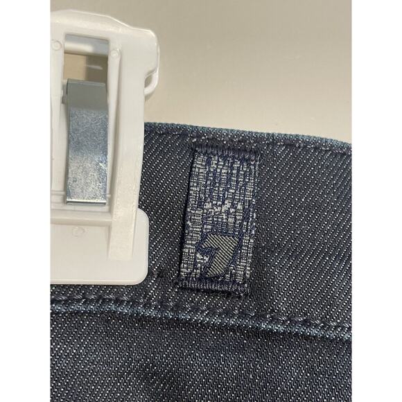 7 for All Mankind Standard Button Fly Men’s Size 33 Dark Wash Straight Leg - Picture 11 of 13
